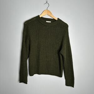 Universal Thread Women's Pullover Crew Neck Knitted Olive Green Sweater‎ Size XS